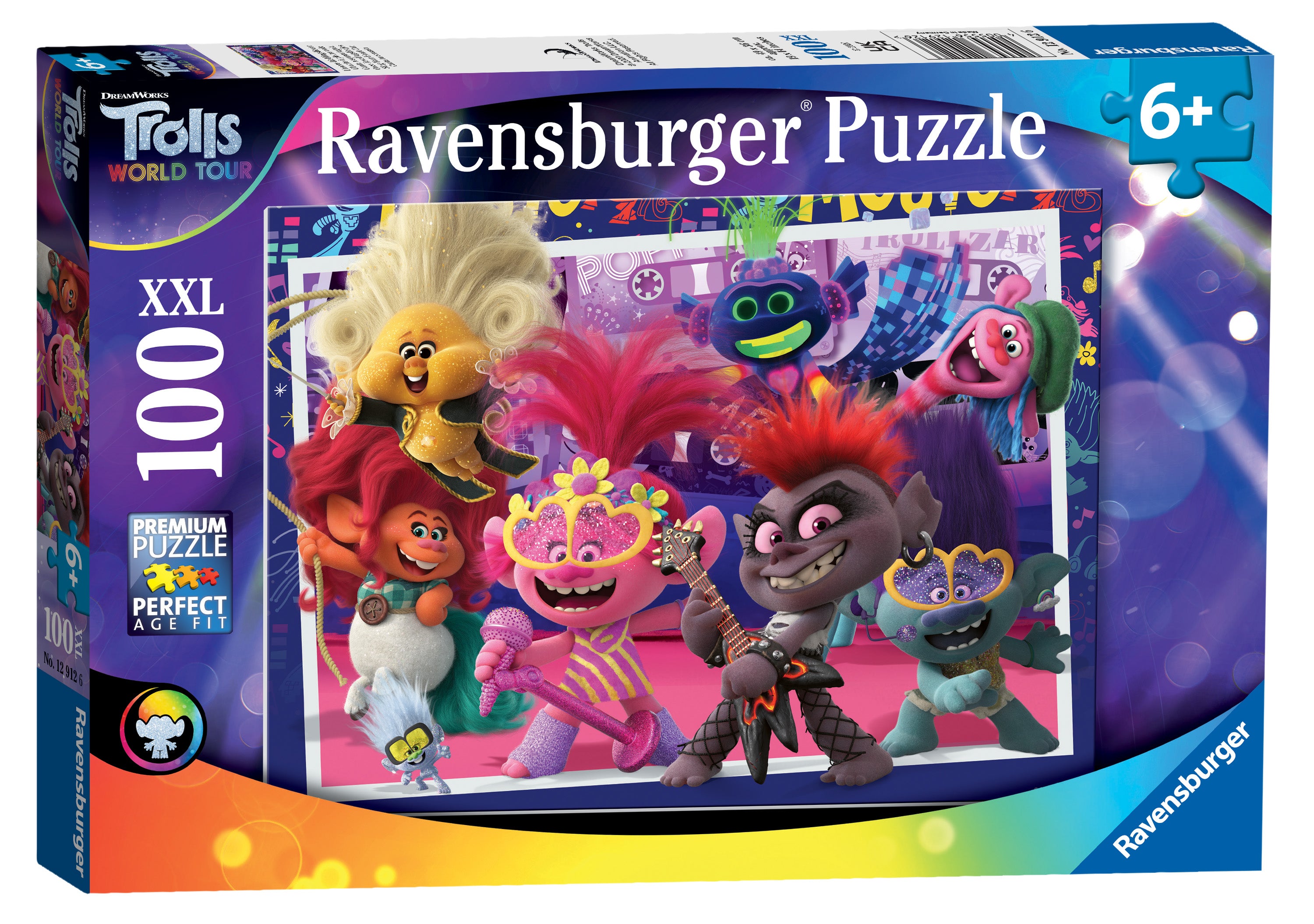 12912 Ravensburger Trolls 2 World Tour, XXL 100pc Children's Jigsaw Puzzle 6yrs+