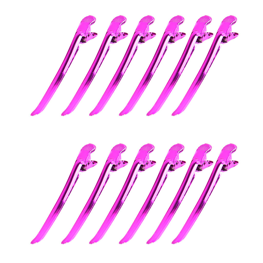 Lots 12 Rustproof Barber Styling Sectioning Curling Clips for Face Washing