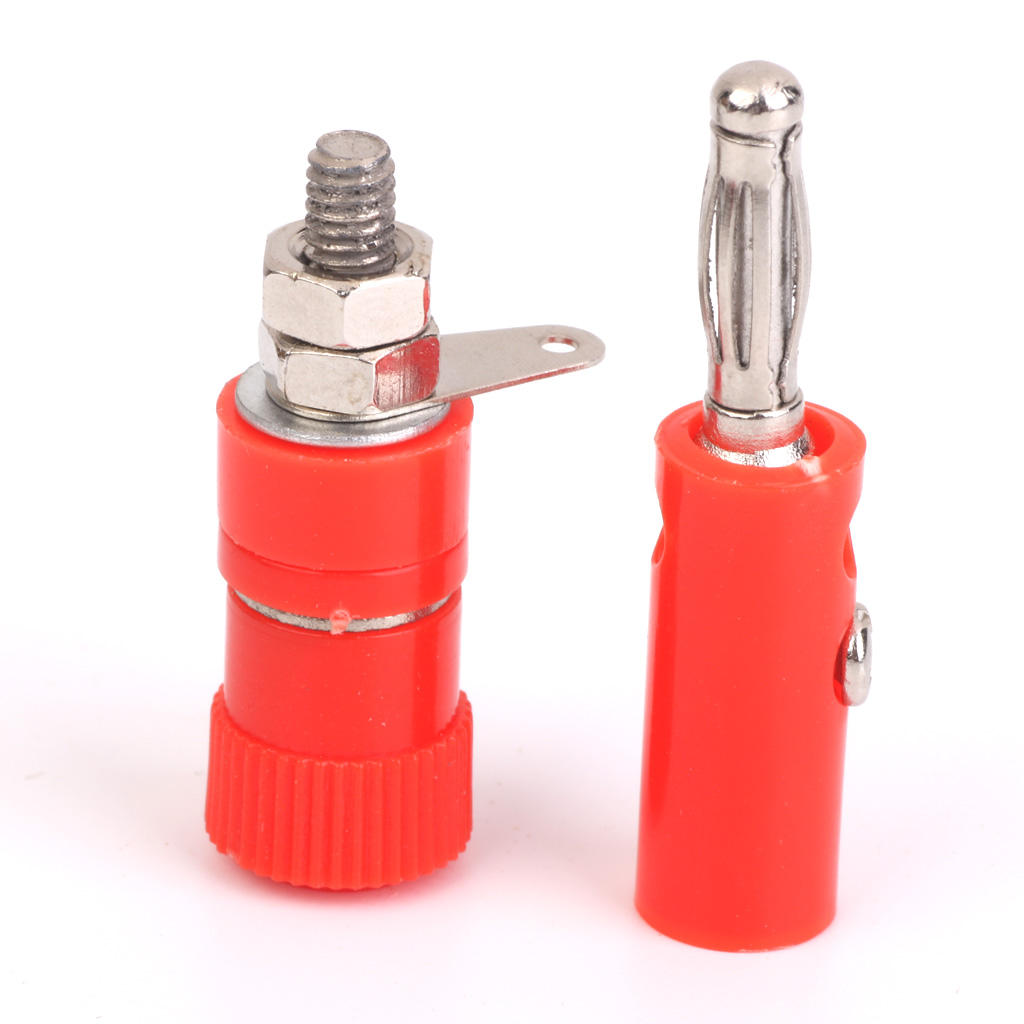 Pack of 10 4mm Insulated Banana Male Plug Speaker Socket Jack Connectors New