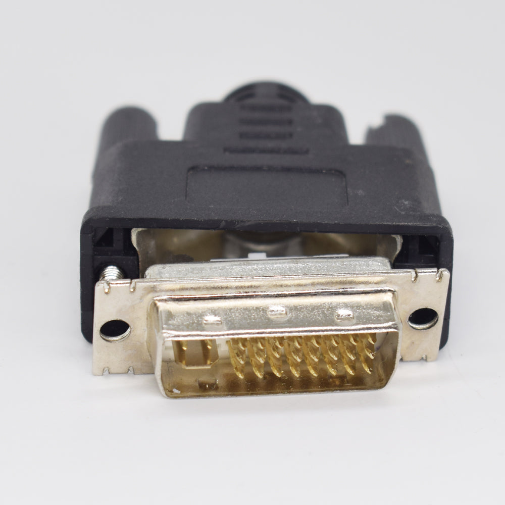 10pcs DVI 24+5 Plug DVI-D 24+5 Pin Male Solder Type Adapter Connector Black