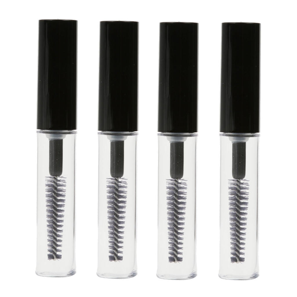 4 Pieces 4ML Empty Mascara Eyelash Growth Bottle Lip Gloss Liquid Tube Clear