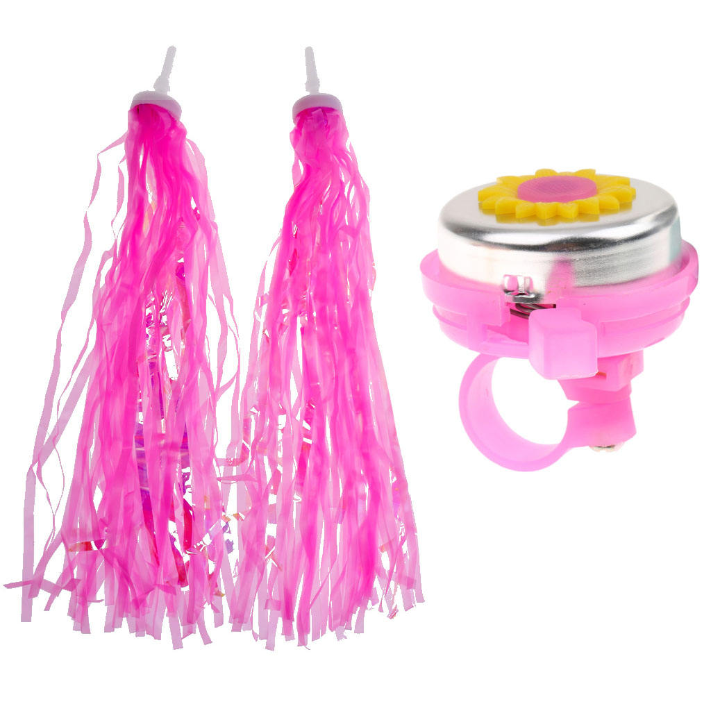 Childrens Kids Boys Girls Bike Bicycle Cycling Handlebar Horn Bell + 1 Pair