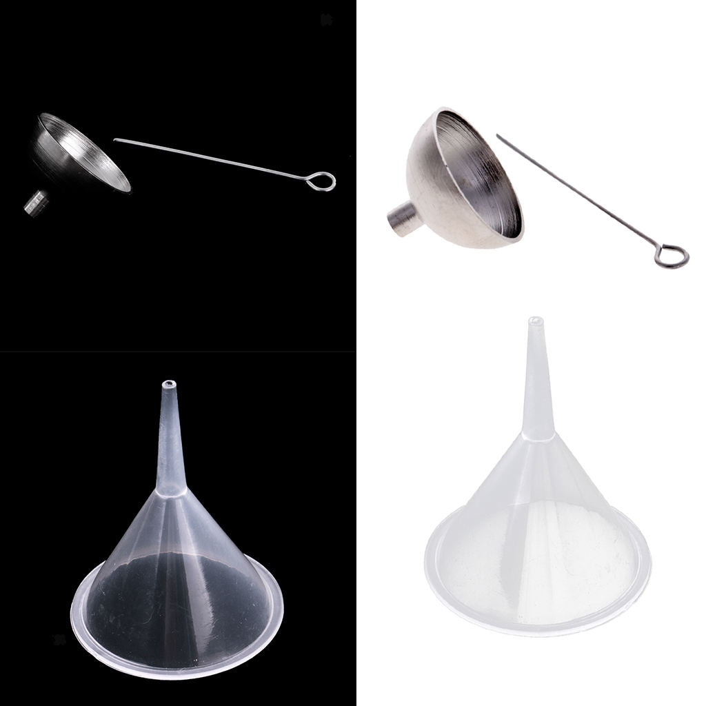 3pcs  Funnel Plastic Metal Small Funnels for Cremation Jewelry Fill Kit