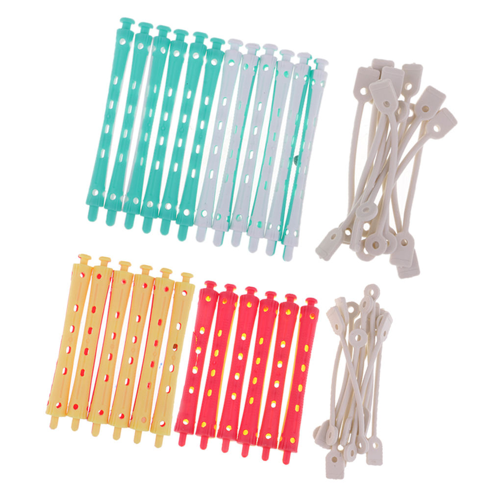 24x Professional Perming Rods Rollers Perm Curlers For Curling Waves Hair