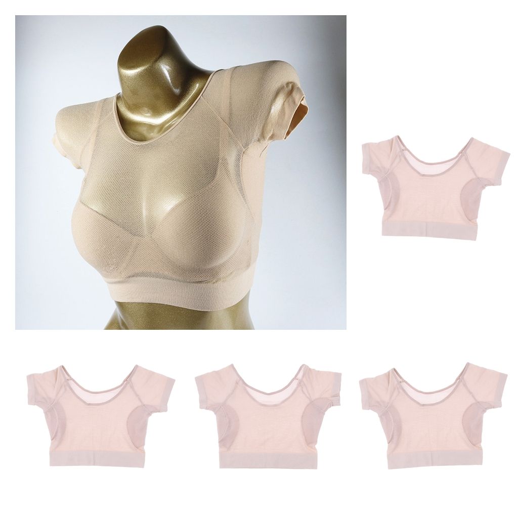 4 Pieces Washable Underarm Sweat Pad Guard Absorb Perspiration Armpit Shield