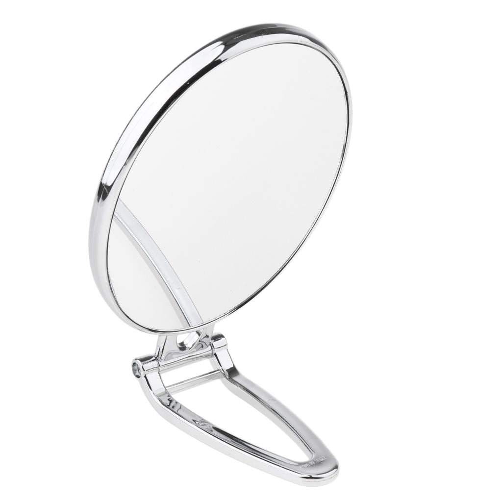Folding Handheld Double Sided Mirror Table Makeup Mirror for Travel 2 Colors