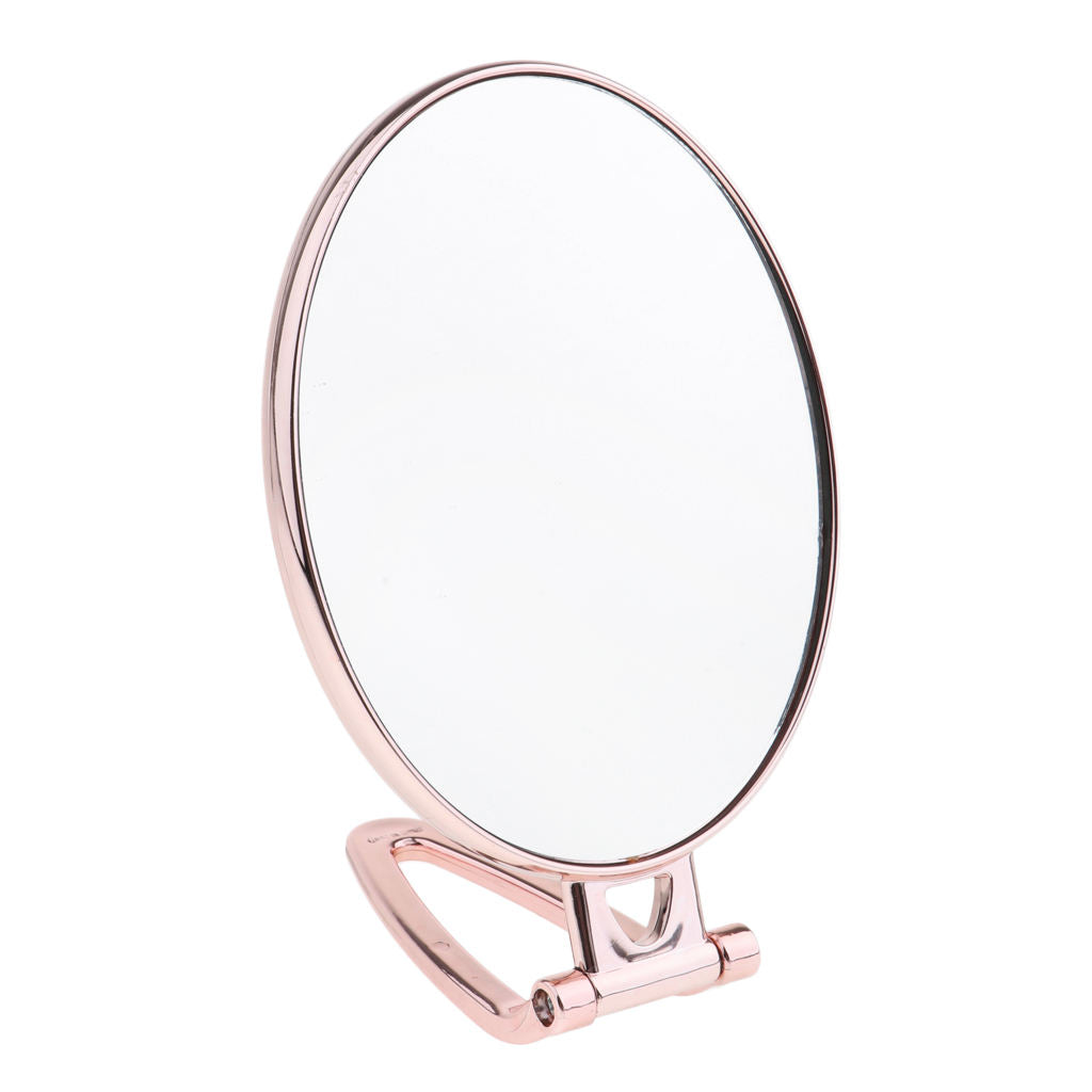 Folding Handheld Double Sided Mirror Table Makeup Mirror for Travel 2 Colors