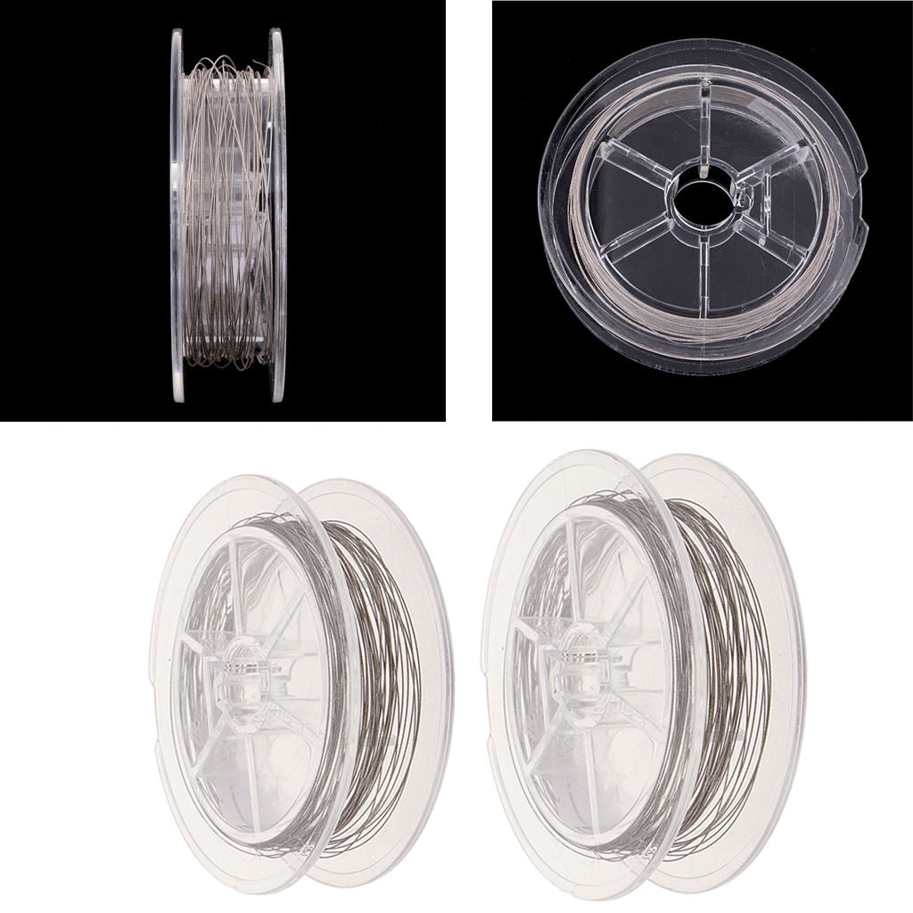 2Pcs 10m Diamond Wire Saw Jade Glass Cutting Ceramic Gem Cutter 0.24/0.45mm