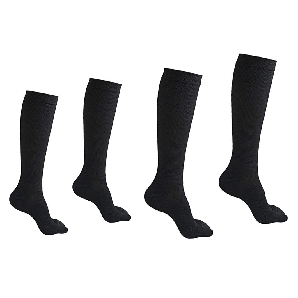 2 Pairs Women Knee High Compression Socks for Sports Nursing Non-Binding