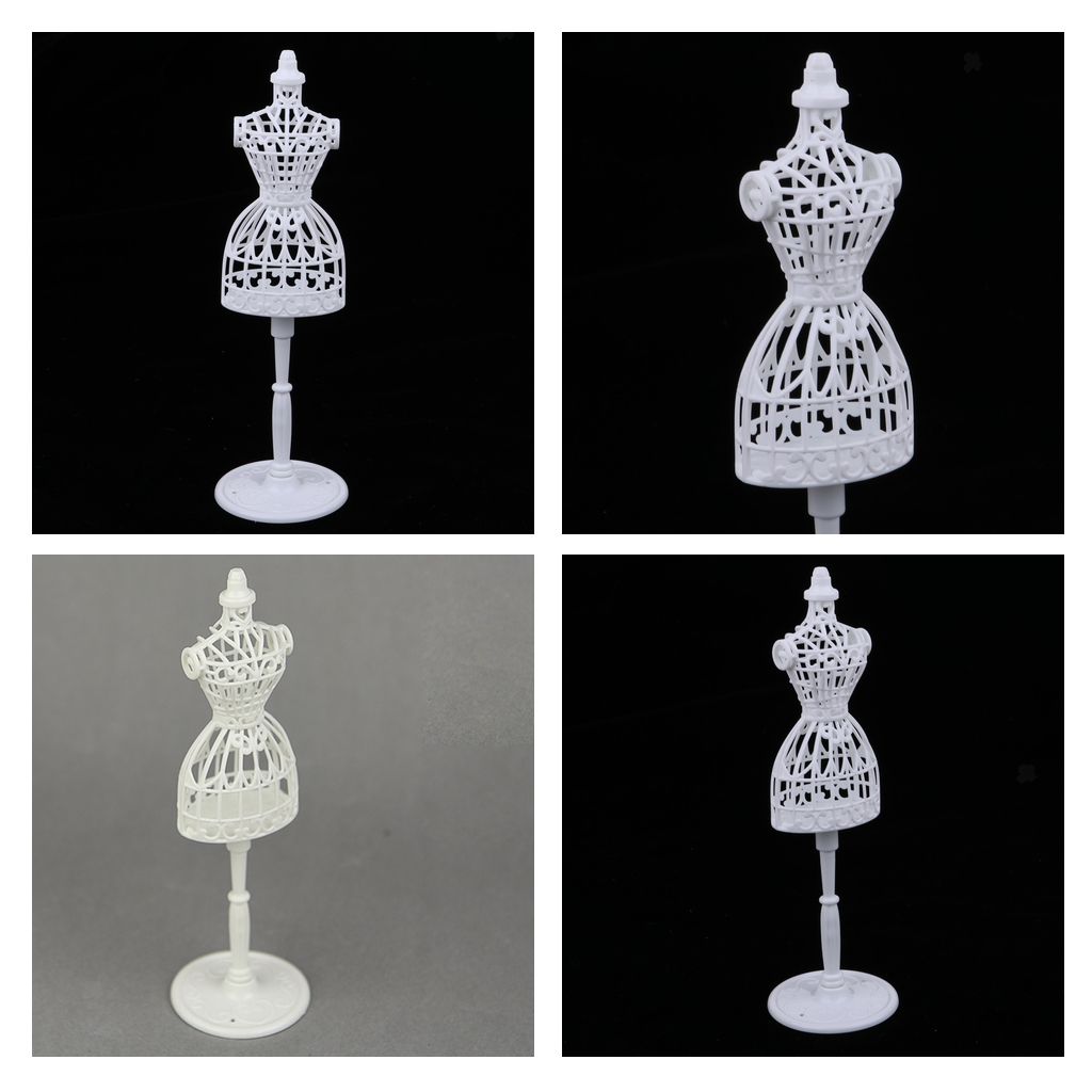 4 Pieces 1/6 BJD Mini Clothes Skirt Stand Support Rack for Blythe Clothing