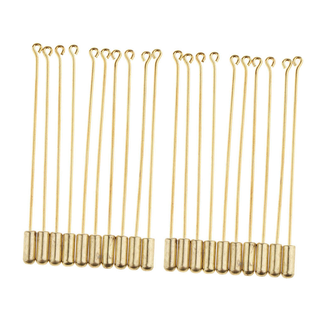 20pcs Golden Brooch Pin Collar Lapel Brooch Pin Jewelry Birthday Gifts
