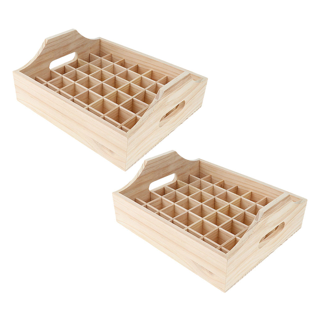 2pcs Wooden Essential Oil Display Stand Tray for 42 Bottles 5 10 15 20ml