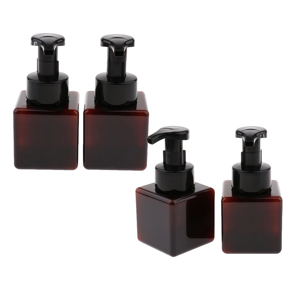 4x 250ml Plastic Soap Dispenser Foam Pump Bottles Cosmetic Container office