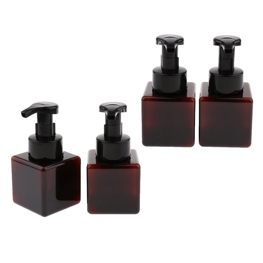 4x 250ml Plastic Soap Dispenser Foam Pump Bottles Cosmetic Container office