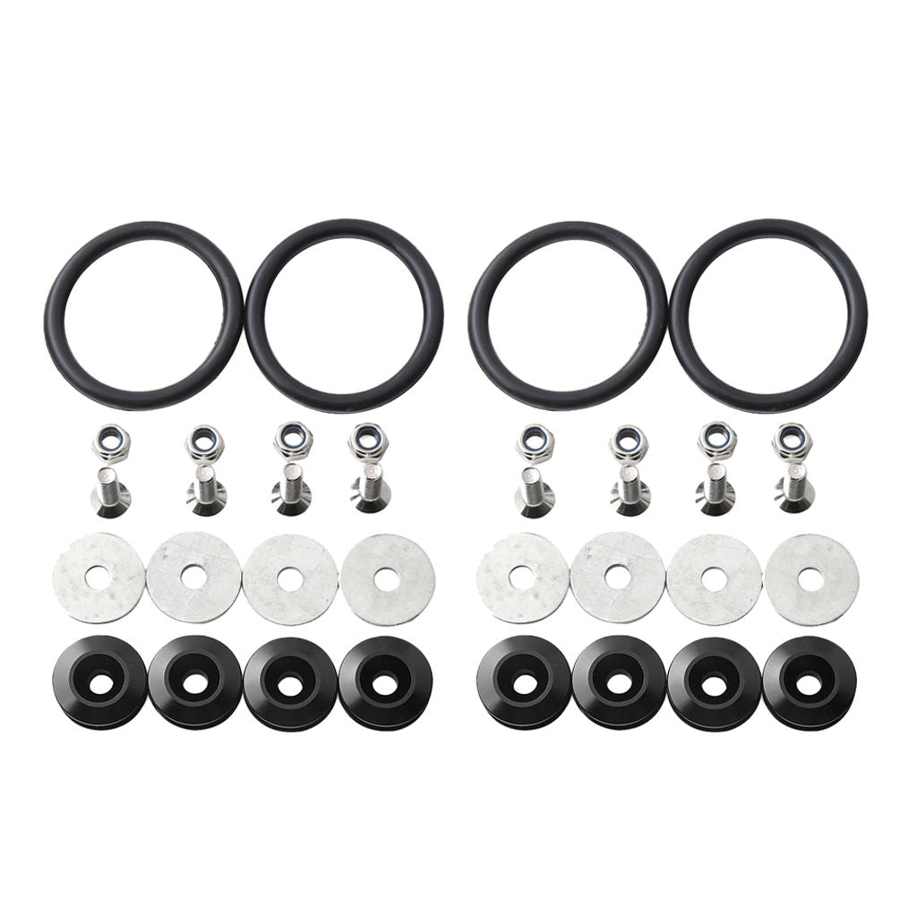 2 Set Quick Release Fasteners Universal O-Rings For Car Bumpers Fender Lids