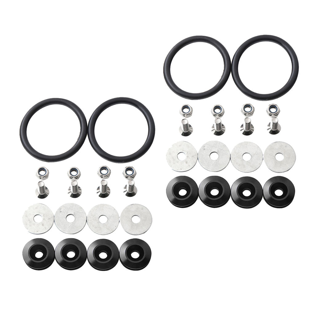2 Set Quick Release Fasteners Universal O-Rings For Car Bumpers Fender Lids