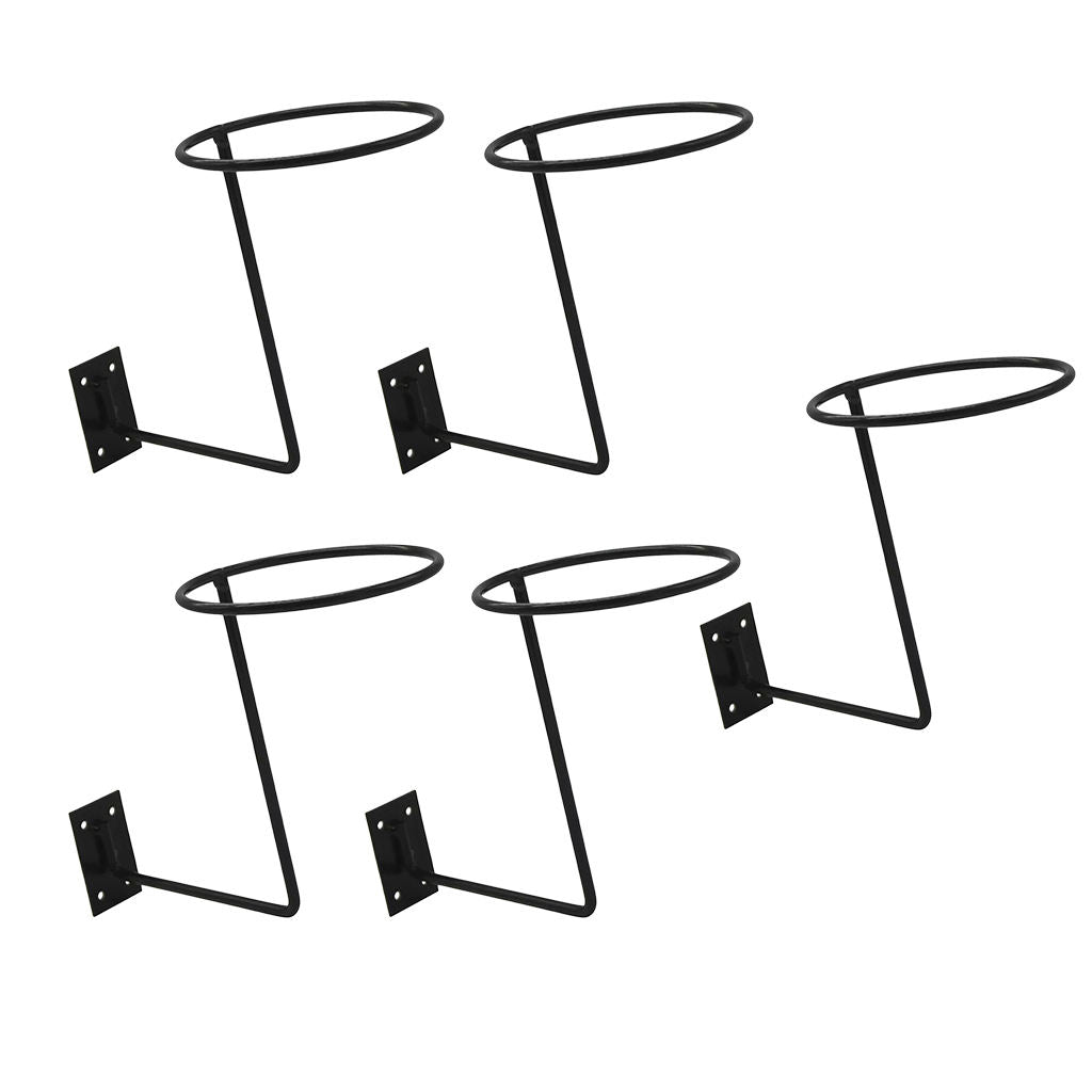 5Pcs Anti-corrosion Helmet Holder Top Sun Hat Storage Rack Hanger Black