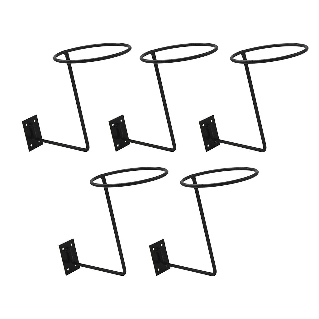 5Pcs Anti-corrosion Helmet Holder Top Sun Hat Storage Rack Hanger Black