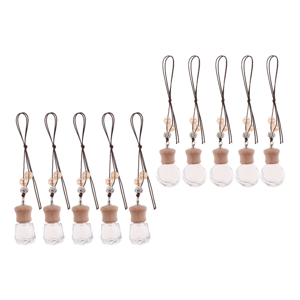 10pcs Charm Car Hanging Perfume Bottle Pendant f/ Home Auto Hanging Ornament
