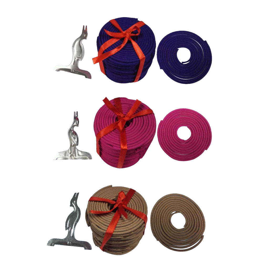 3pcs Natural Spiral Coils Incense Sandalwood Incense for Bathroom Meditation