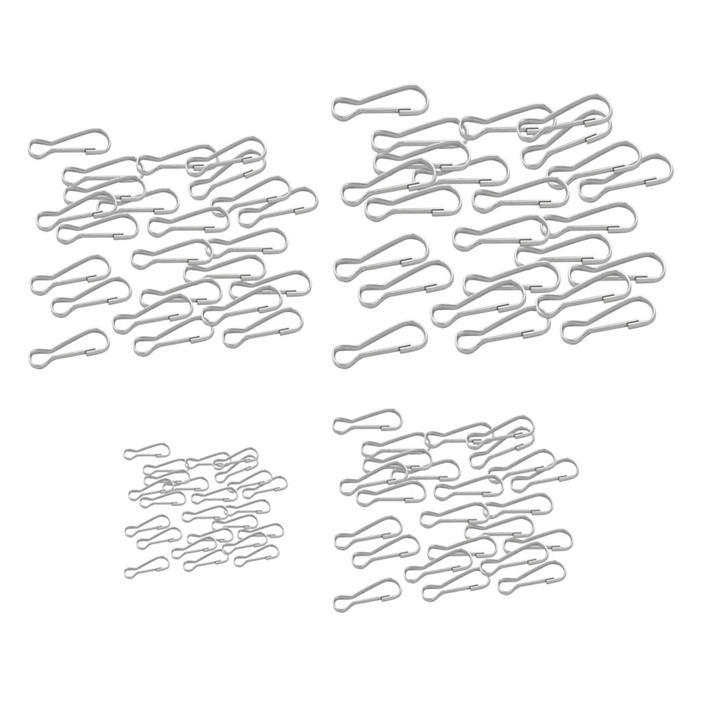 120x Metal Spring Hooks Lobster Lanyard Hook Snap Id Card Keychain Keyring
