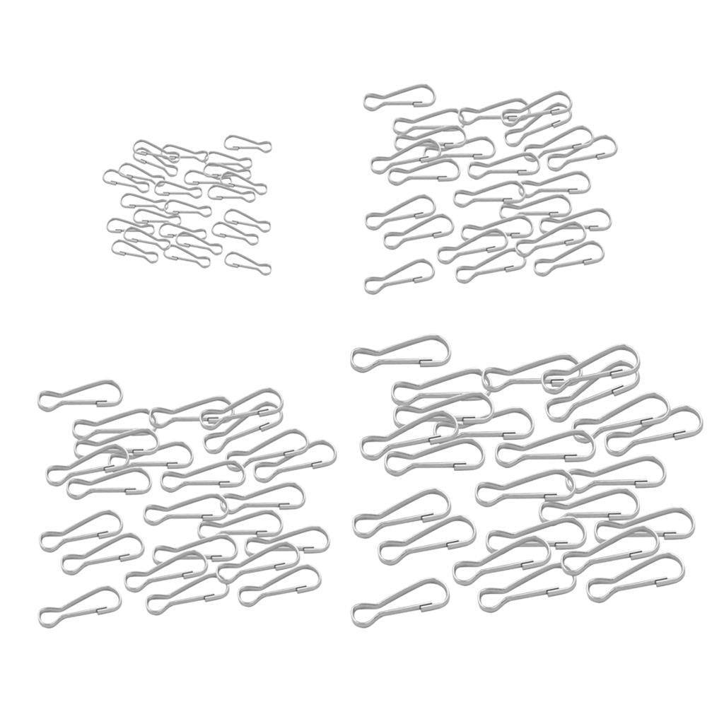 120x Metal Spring Hooks Lobster Lanyard Hook Snap Id Card Keychain Keyring