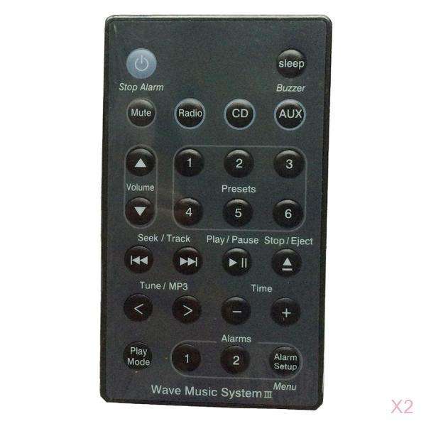 2 Piece New Replace Part Remote Control Fit for B-Wave Music Radio System