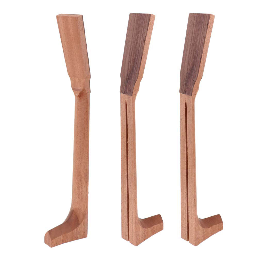 3 Pcs Unfinished Mahogany Wood Acoustic Guitar Neck Parts Luthier Tool