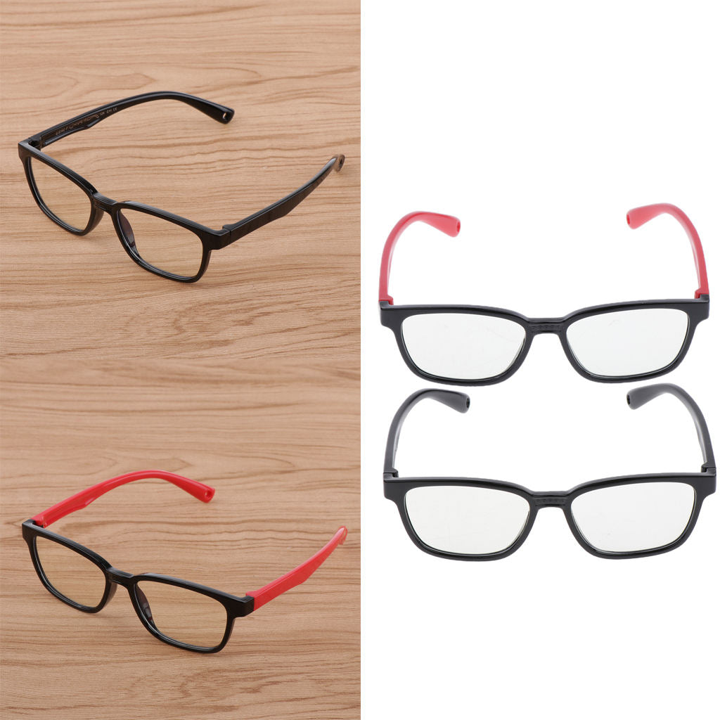 2x Kids Computer Eyeglasses Blue-blocking Children Glasses Flexible Goggles