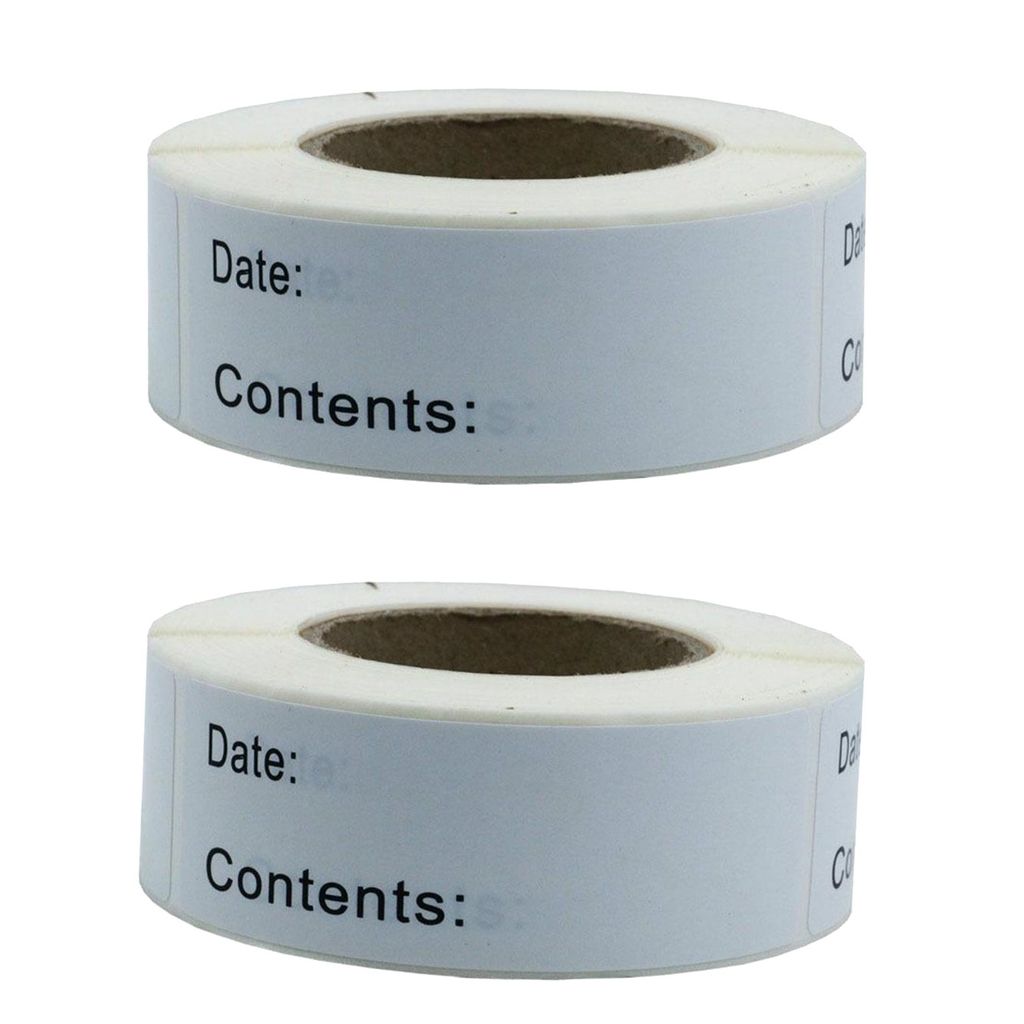 2 Rolls Dissolvable Food Storage Labels Adhesive Stickers 125 Label Per Roll