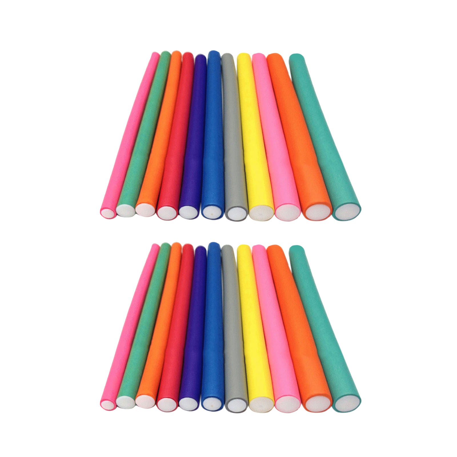 20-pack Dia. 20mm No Heat Hair Foam Curler Roller Set   Rods DIY