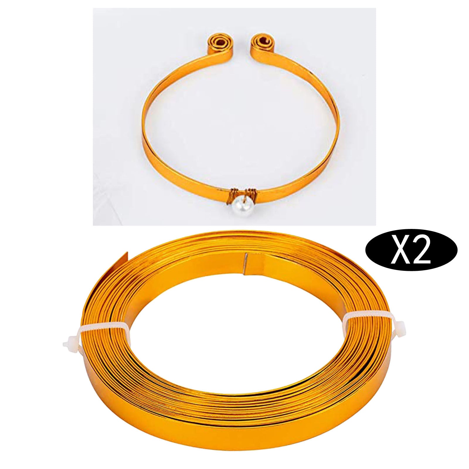 2x 33ft Aluminum Flat Wire Bendable Bezel Strip Crafting Metal Wire Supplies