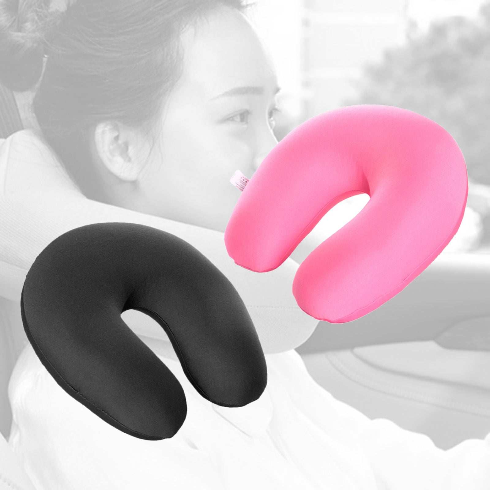 Set of 2 Soft Travel Pillow Neck Pillow Portable Comfortable for Plane Seat