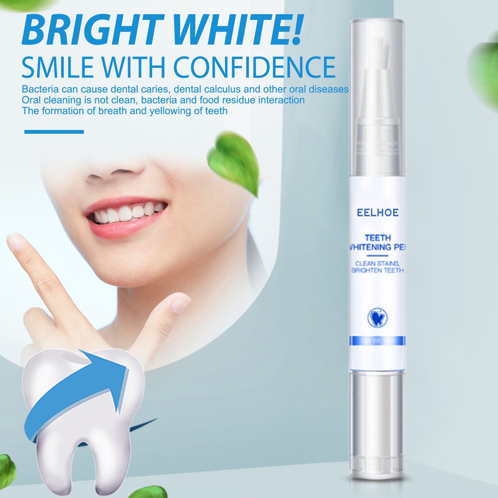 5ML Dental Whitening Pen Gentle Compact Easy to Use Practical for Yellow Tooth