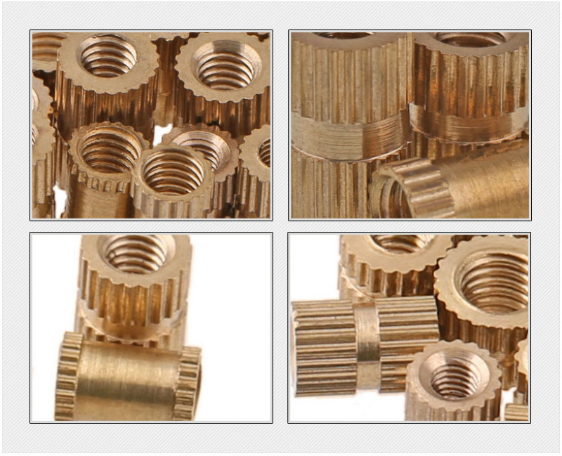 330Pcs Boxed M2-M5 Brass Inlaid Nut Brass Knurled Injection Nut