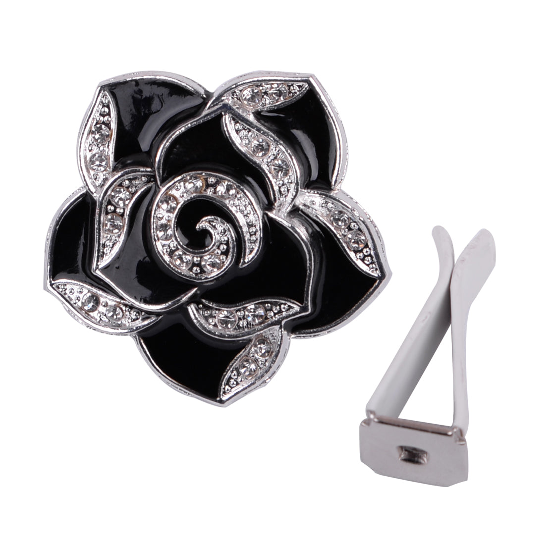 2Pcs Pink Rhinestone Flower with Clip Car Air Vent Perfume Freshener An