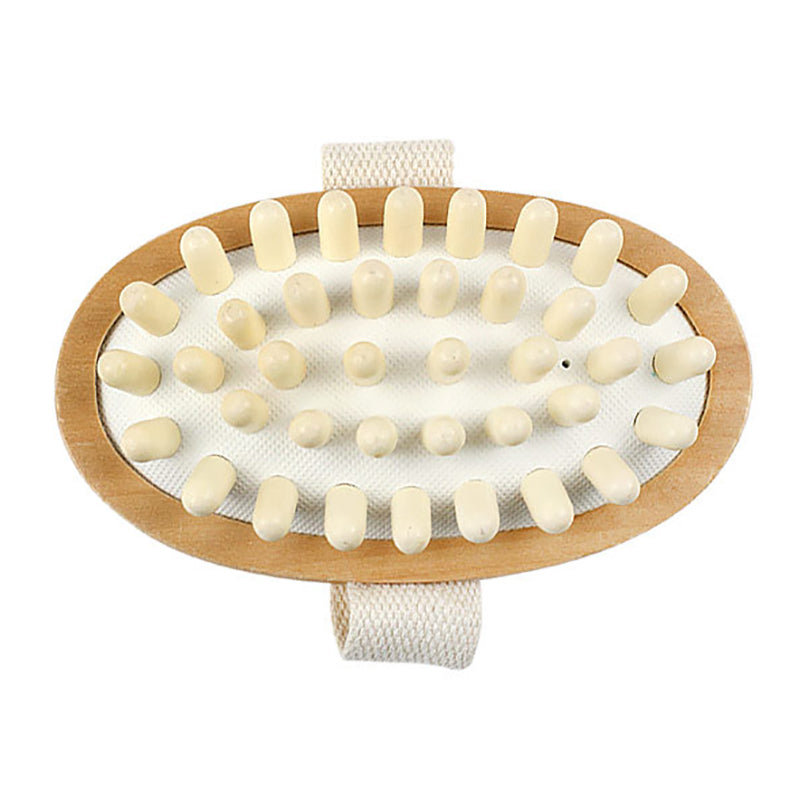 2Pc Shower Body Massager Soothing Body Airbag Wooden Home Essential Oil SPA Z9Z7