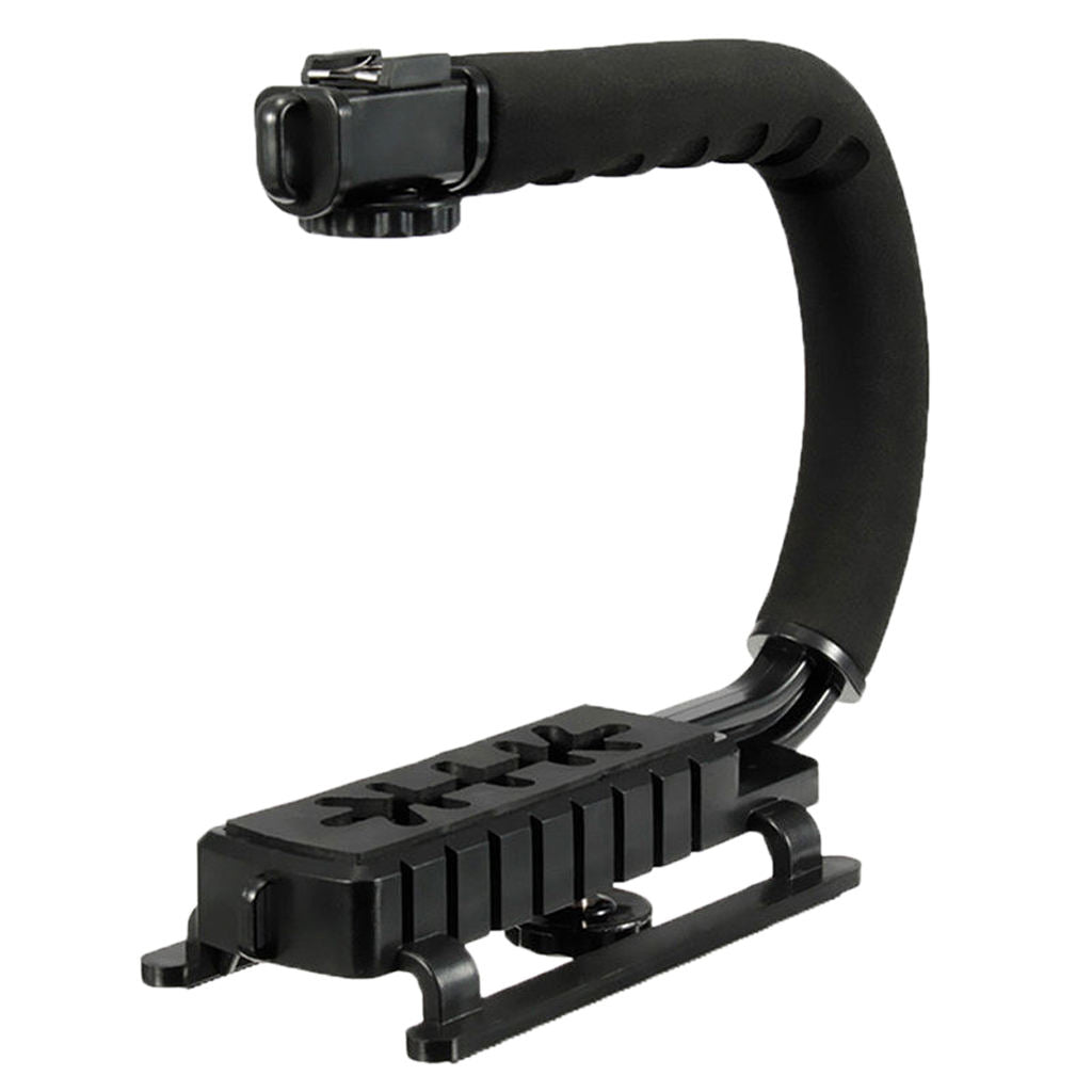 Stabilizer Bracket Video Handheld Grip for Camera Camcorder DSLR Black