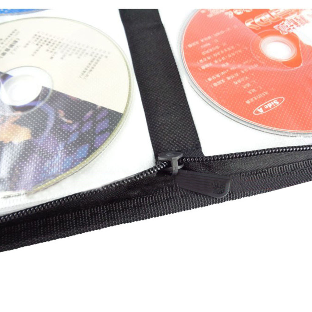 Portable 80 Disc CD VCD DVD Storage Bag PU Leather Wallet Holder Case Box
