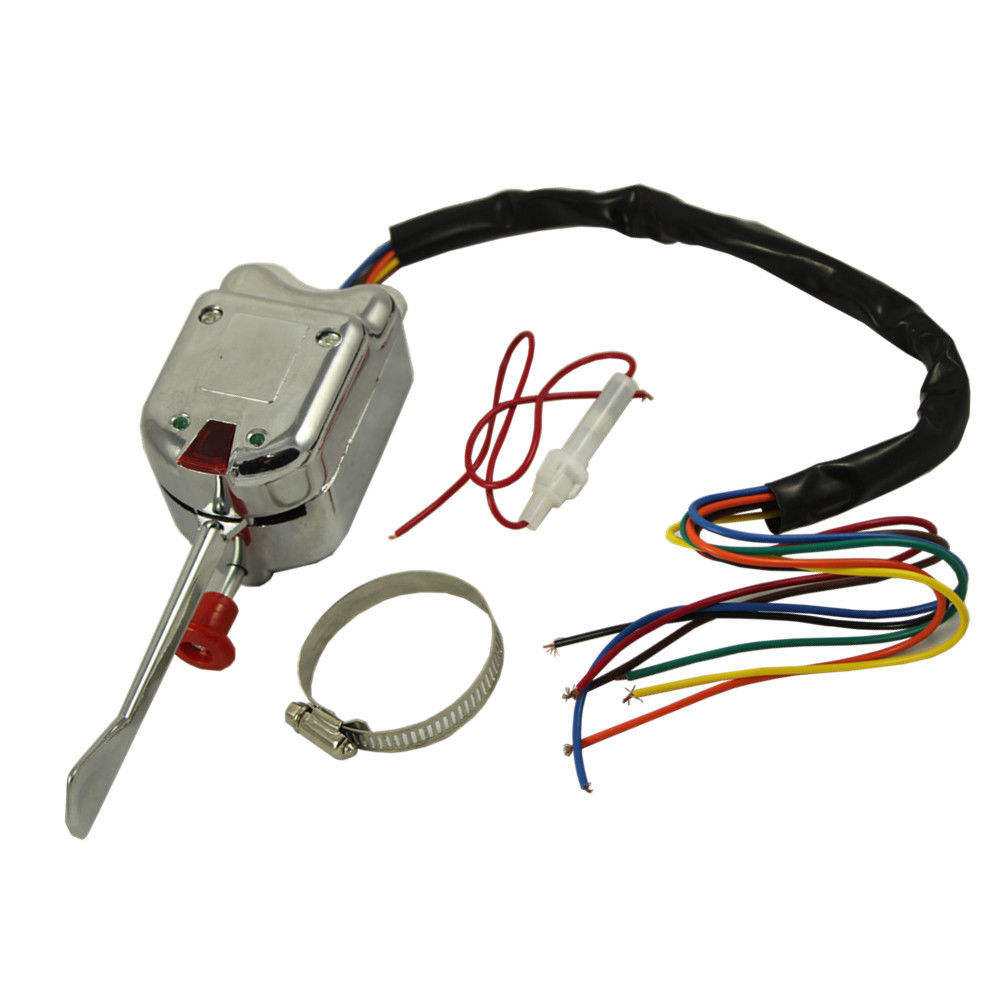 Chrome 12V Universal Street Hot Rod Turn Signal Switch Compatible with Buick GMC