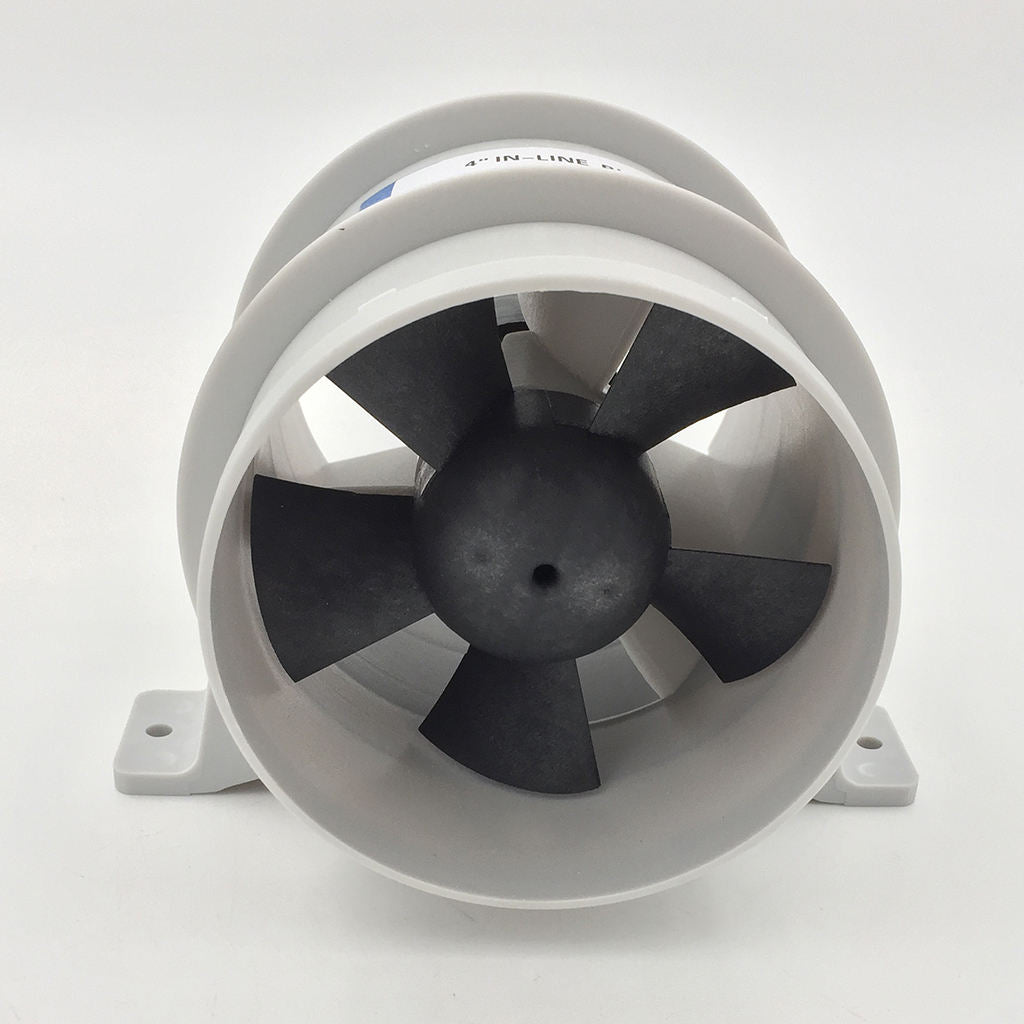 4A In-Line Blower Boat Quiet Bilge Blower Waterproof 4inch Diameter White