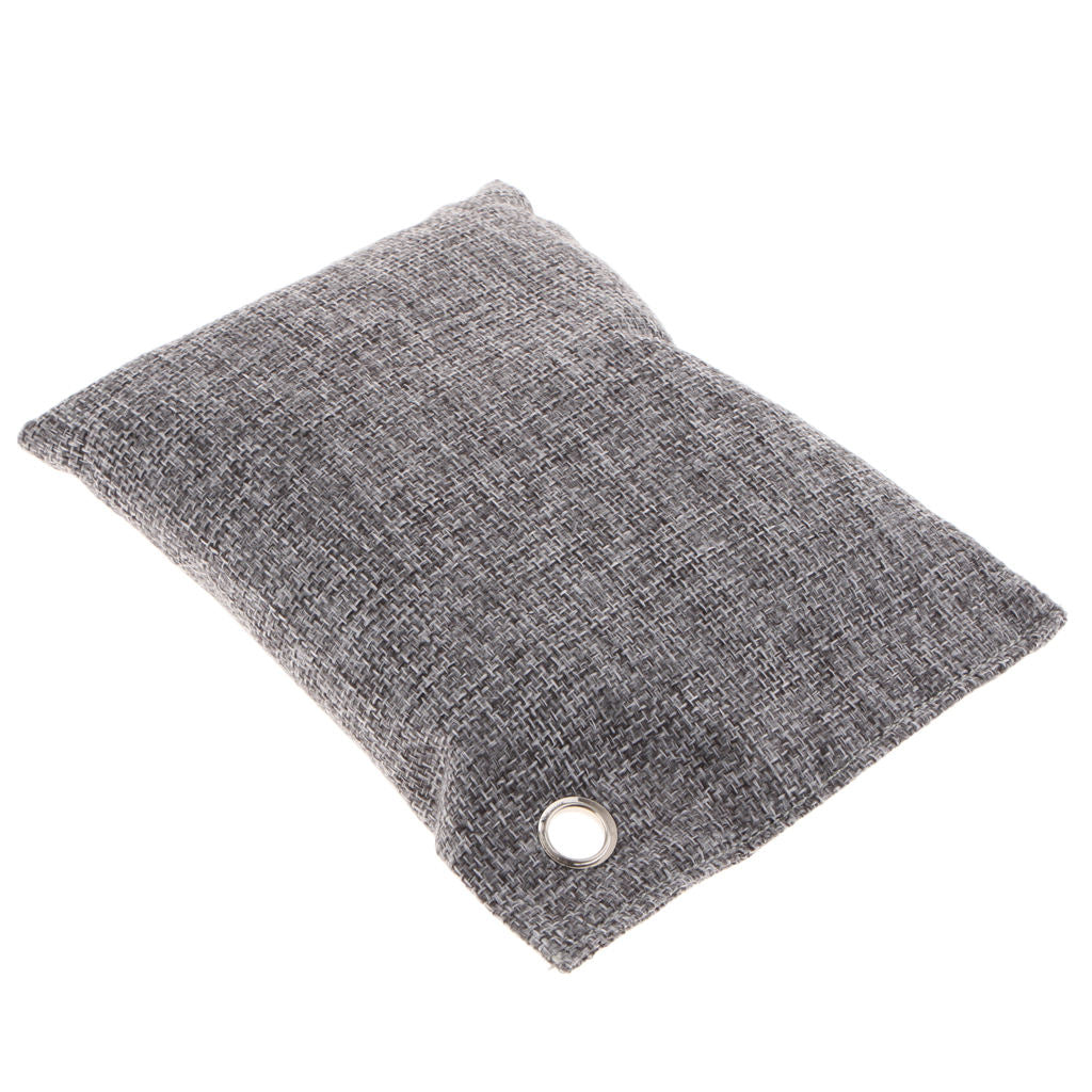 2pcs Bamboo Charcoal Natural Air Purifying Freshe Bag Odor Eliminator Gray