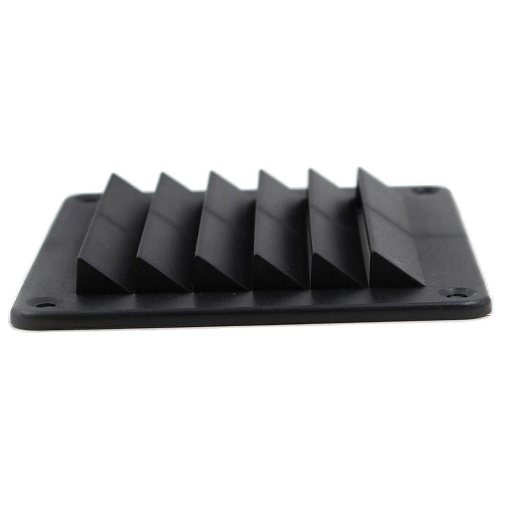 2x Square Louver Vent Exhaust Cover Black Marine Yacht Trailer Accessory