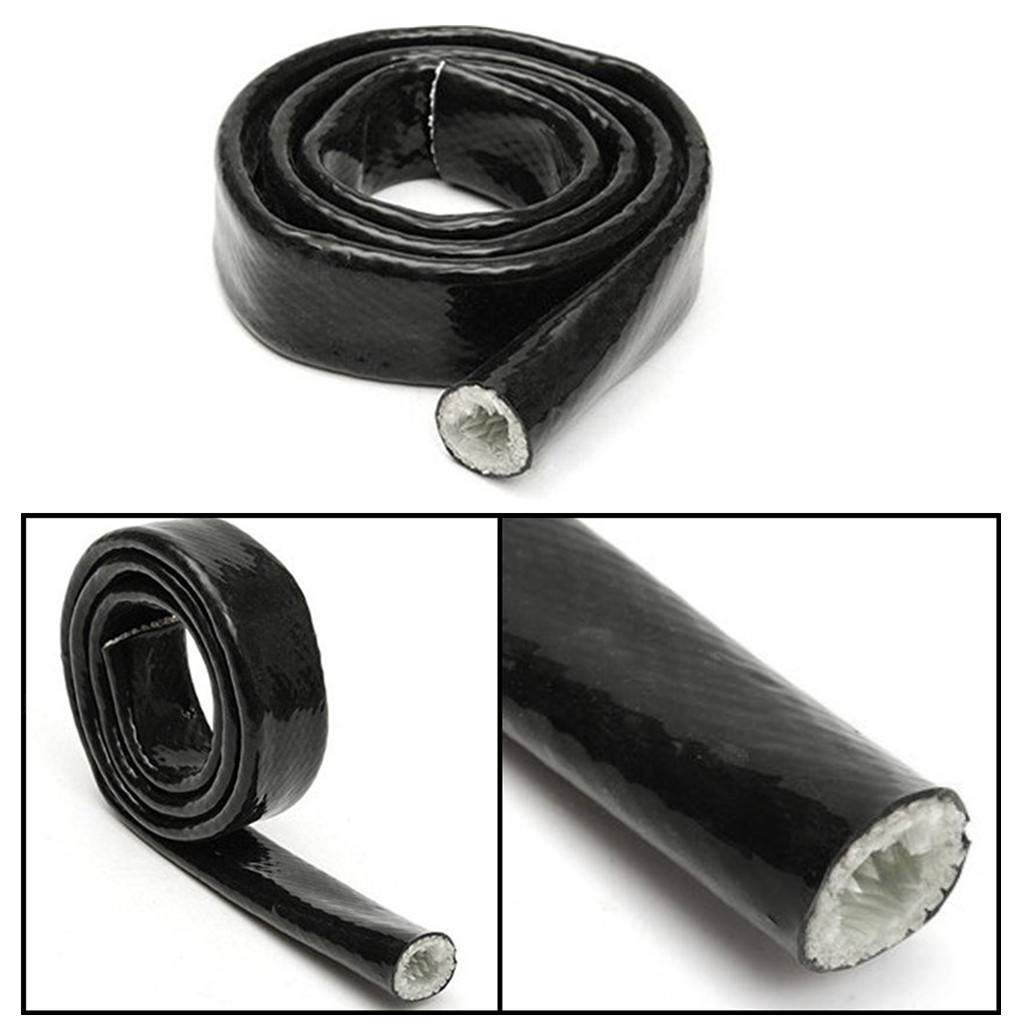 1Meter Black Fiberglass Fire Sleeve Heat Shield AN4 Cover ID:6mm for BMW E36