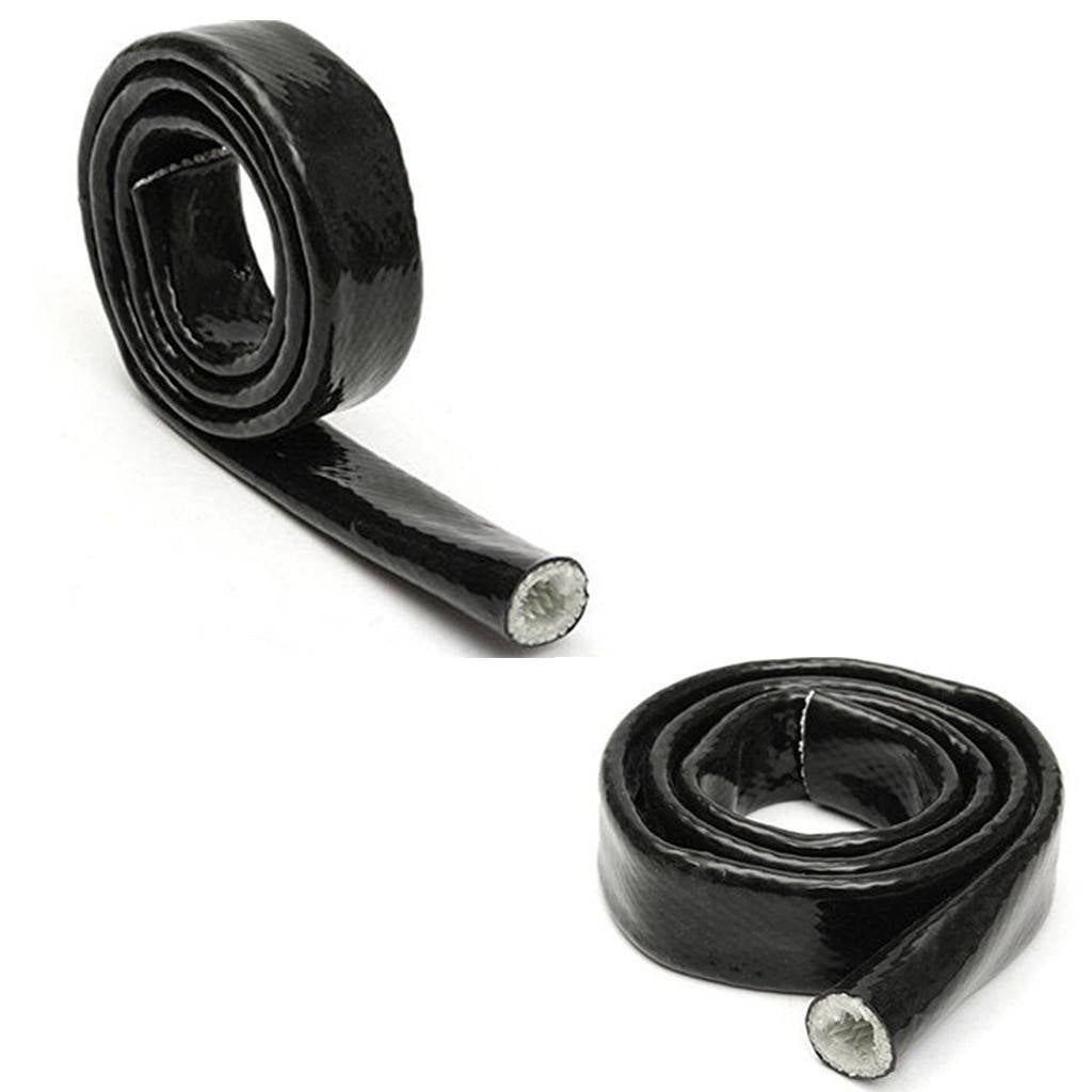 1Meter Black Fiberglass Fire Sleeve Heat Shield AN4 Cover ID:6mm for BMW E36
