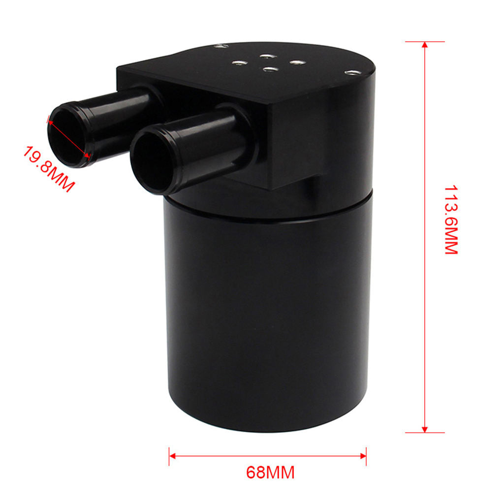 Car Billet Aluminum 2-Port Baffled Oil Catch Can Reservior for BMW N54 335