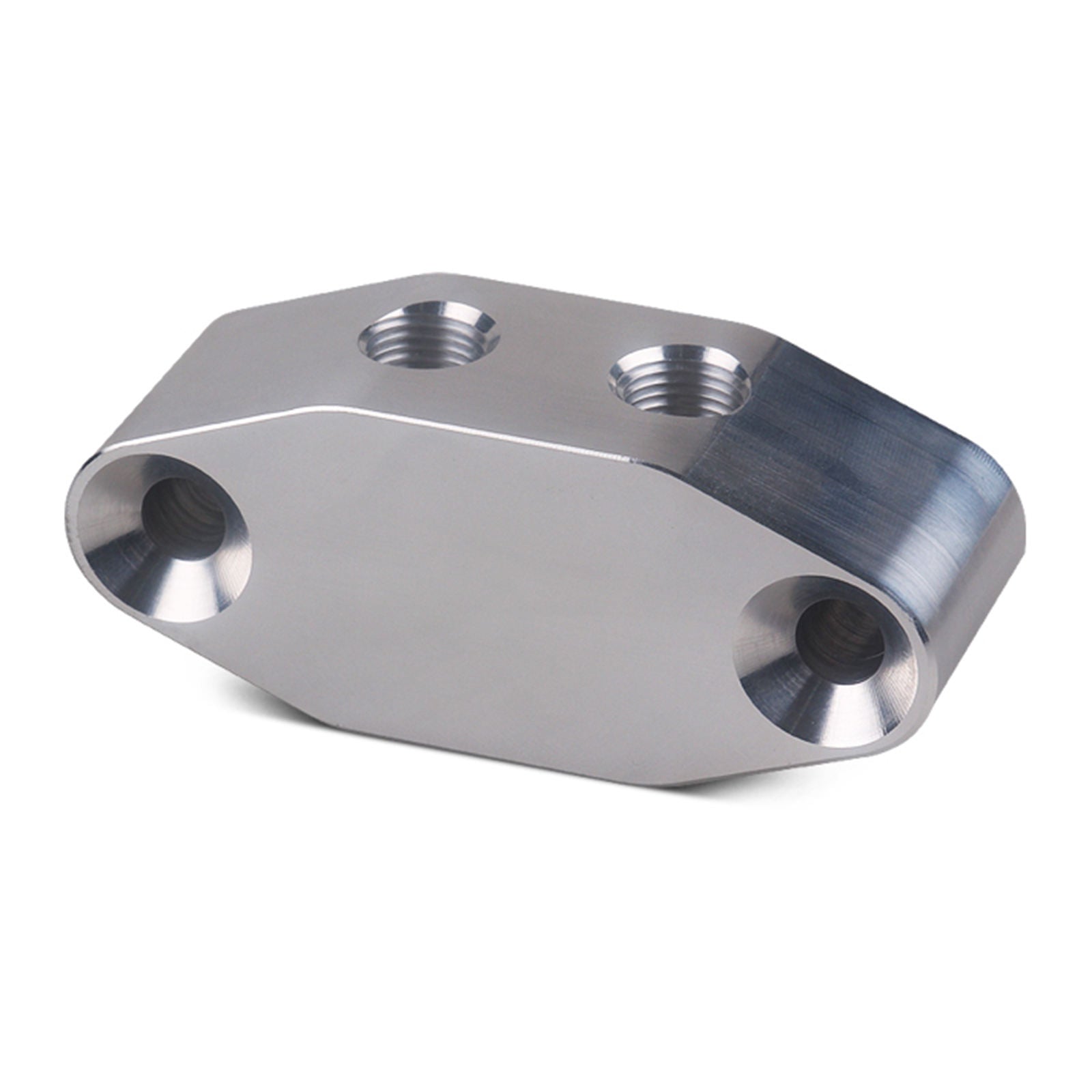 Billet Oil Pan Pressure Sensor Adapter Port LS Truck 551541 with Dual 1/8" NPT
