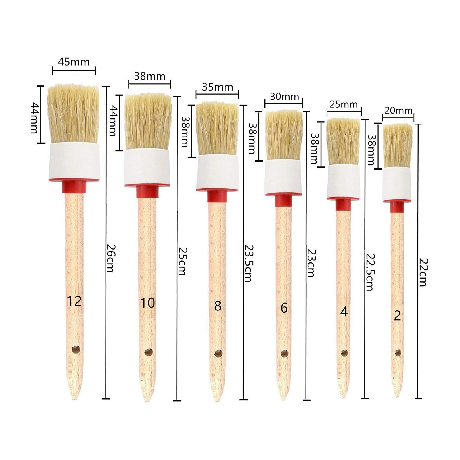 Professional Truck Car Detailing Brush Boar Hair Wheel Cleaning Tool Set