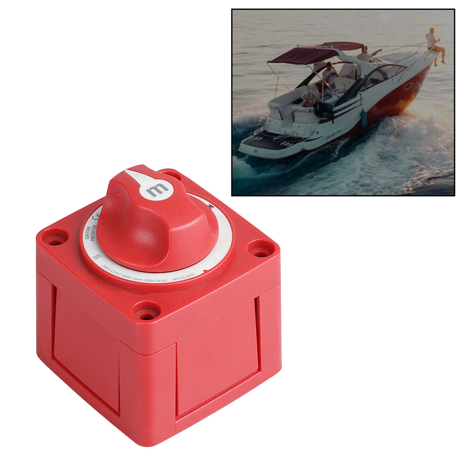 6006 Marine Electrical Battery Switch M SERIES On/Off W/Knob Single Circuit