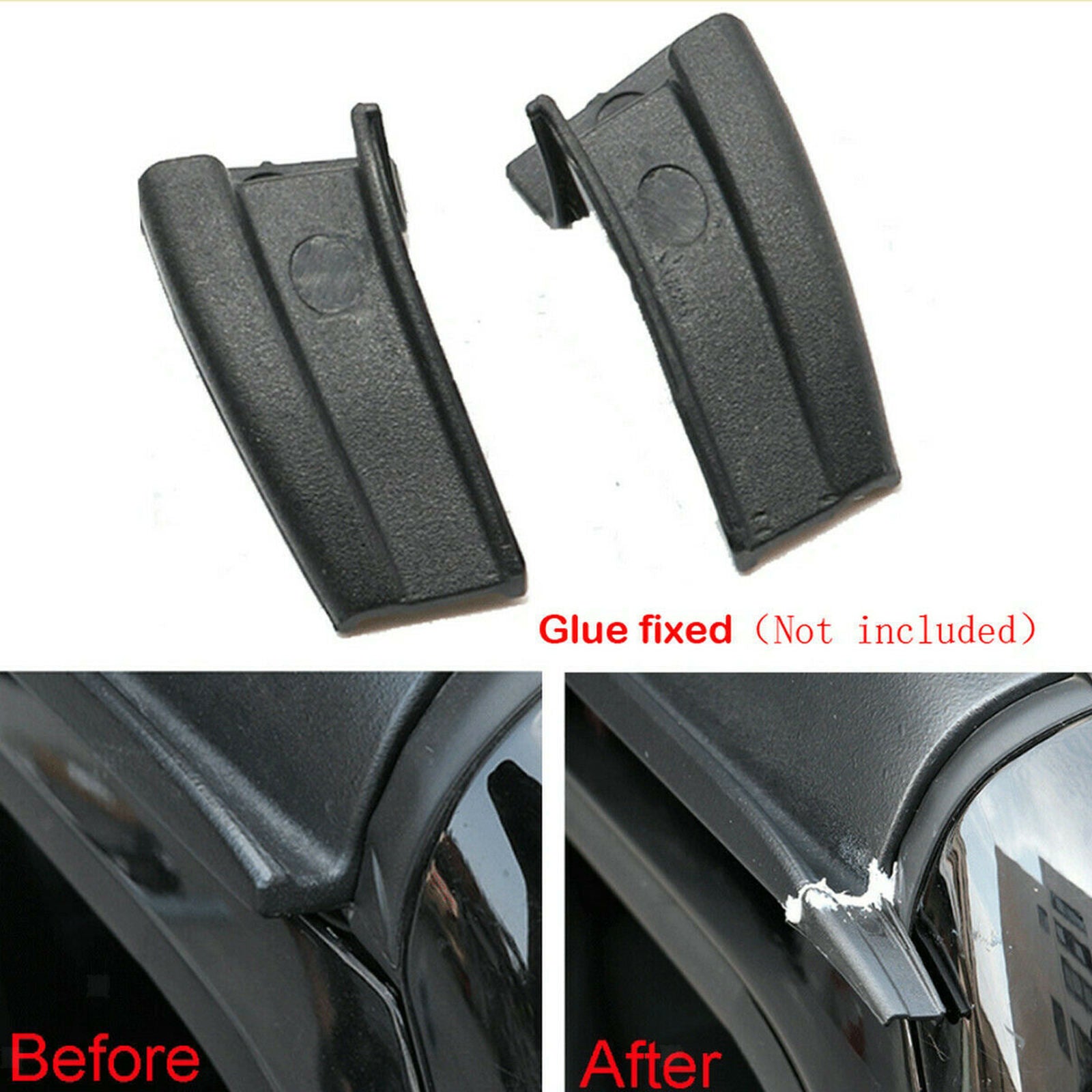 2Pcs Rain Gutter Extension For Jeep Wrangler JL 2018-2021 Easy install